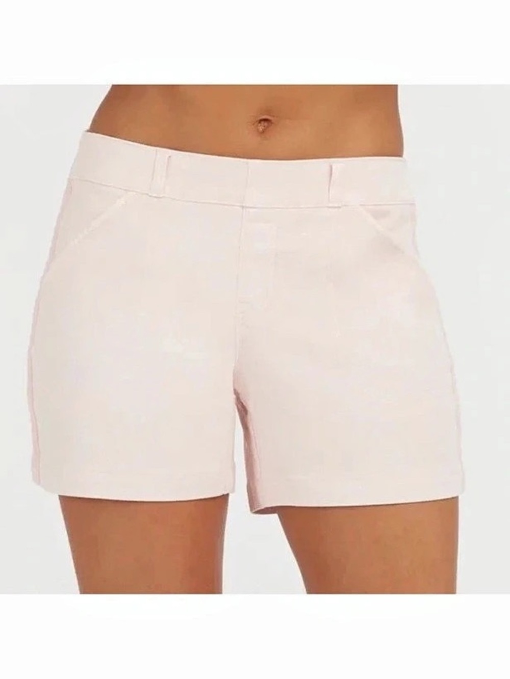 SPANX Spanxsupersmooth Stretch Twill Short High Waist Shorts in Ice Pink Size L